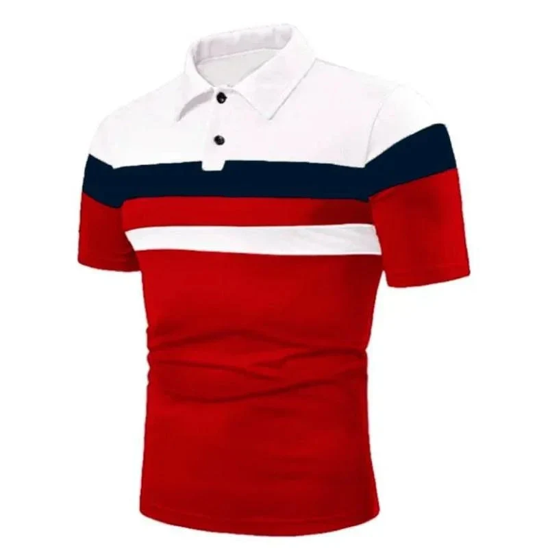 Men's Short Sleeve Polo Shirt With Three Stripes