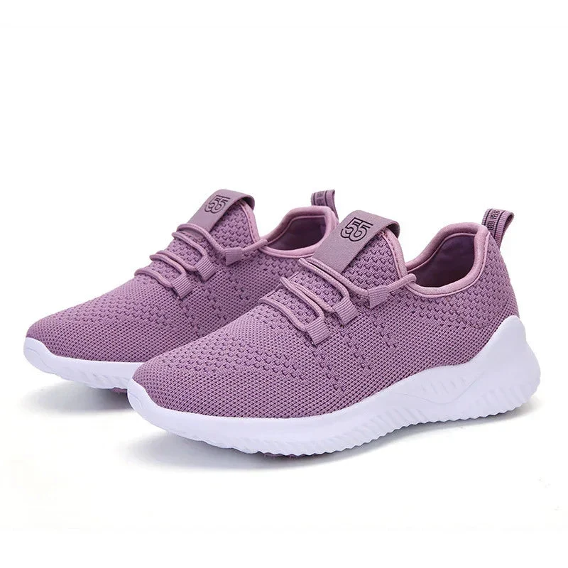 Lightweight Elastic Mesh Women's Breathable Running Shoes