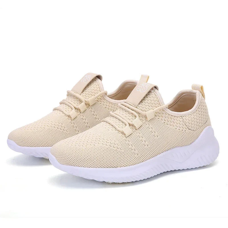 Lightweight Elastic Mesh Women's Breathable Running Shoes
