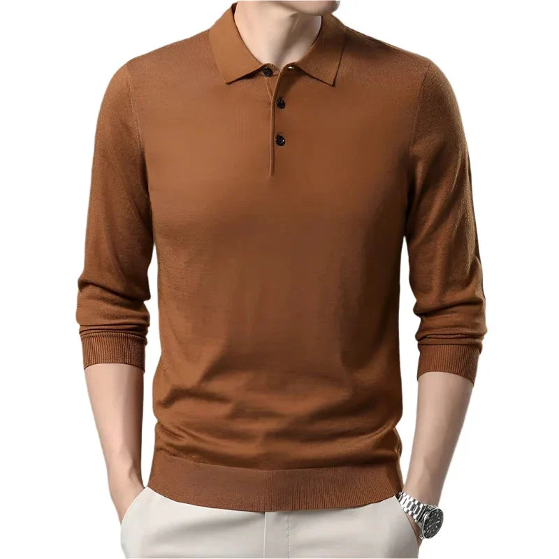 Men's Woolen Spring And Autumn Solid Color Sweater
