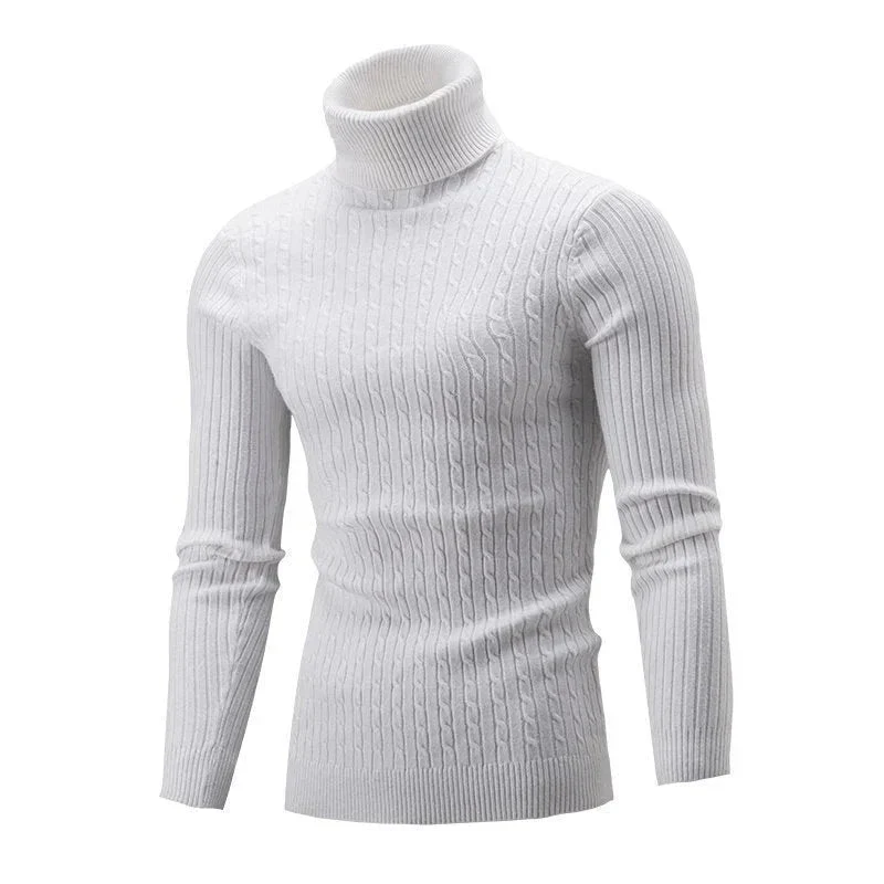 Men's Casual Retro Knitted Turtleneck Sweater