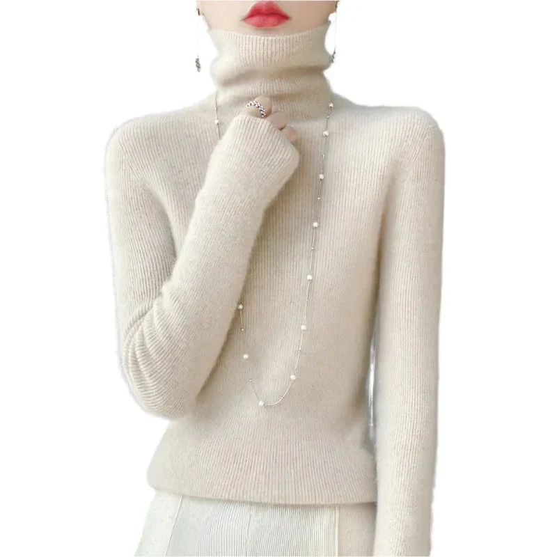 Women's Slim-Fit Turtleneck Long Sleeves Sweater