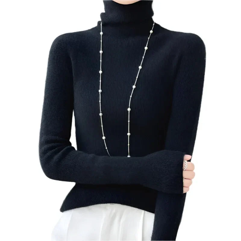 Women's Slim-Fit Turtleneck Long Sleeves Sweater