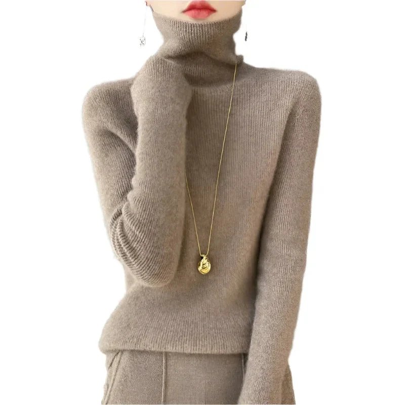 Women's Slim-Fit Turtleneck Long Sleeves Sweater