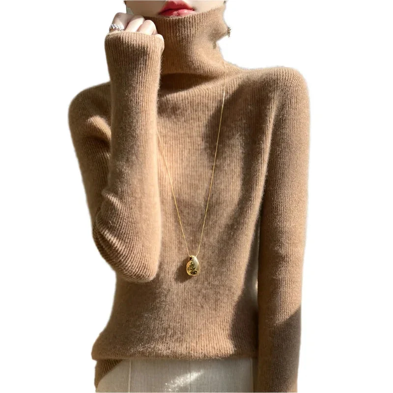 Women's Slim-Fit Turtleneck Long Sleeves Sweater