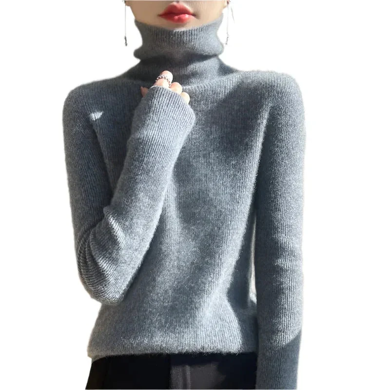 Women's Slim-Fit Turtleneck Long Sleeves Sweater