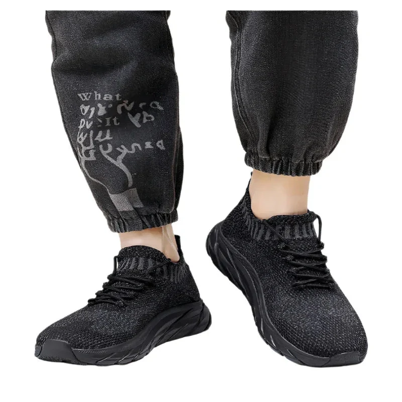 Men's Plus Size Flyknit Height Increasing Leisure Sneakers