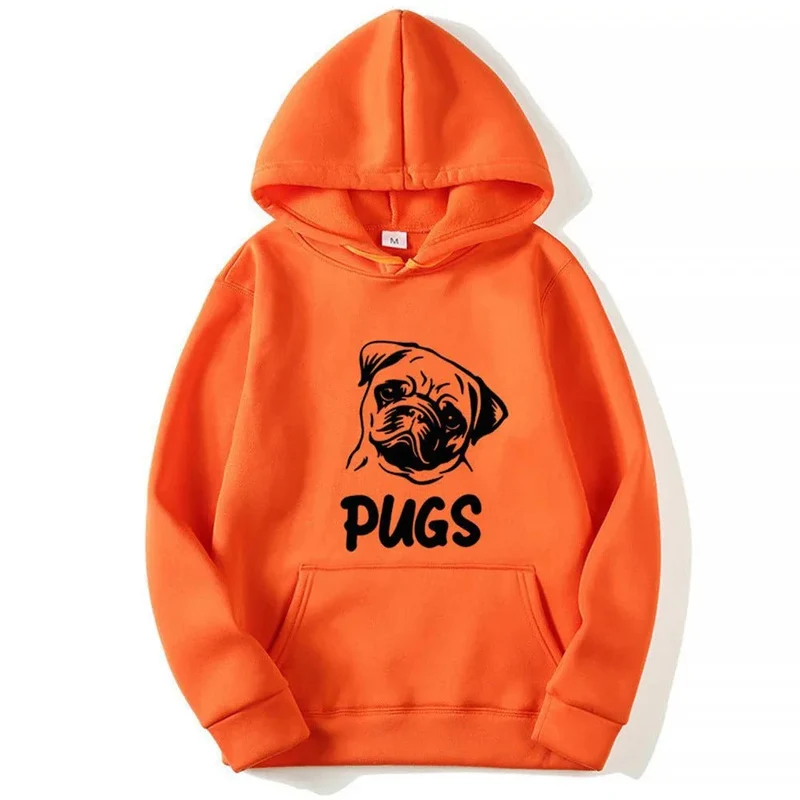 Hip Hop Pug Printed Unisex Sweater Hoodies