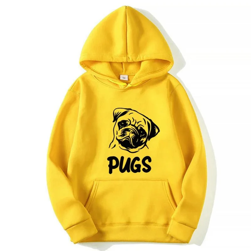 Hip Hop Pug Printed Unisex Sweater Hoodies
