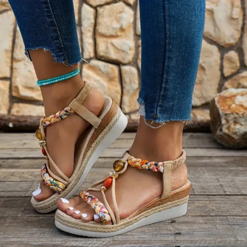 Fashionable Shoes Women's Hemp Rope Woven Sandals