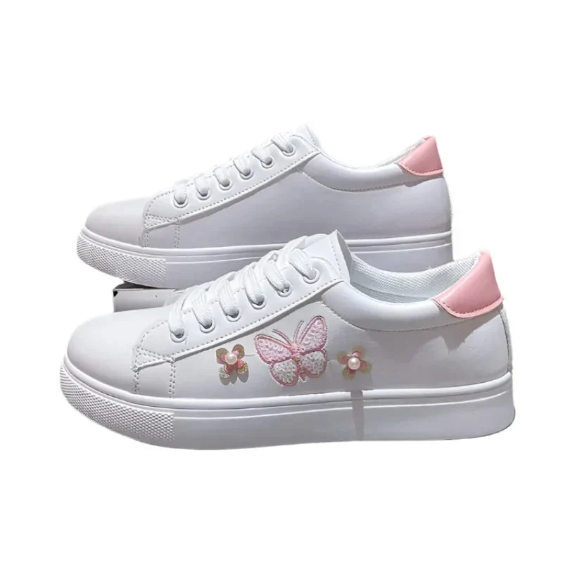 Women's Flat Low-Top Butterfly Sneakers