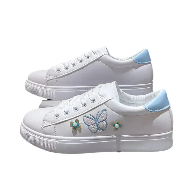 Women's Flat Low-Top Butterfly Sneakers