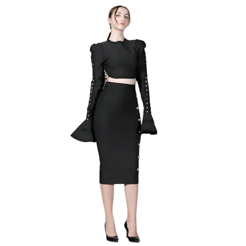 Slim Fit Bandage Temperament All-Match Hip Skirt
