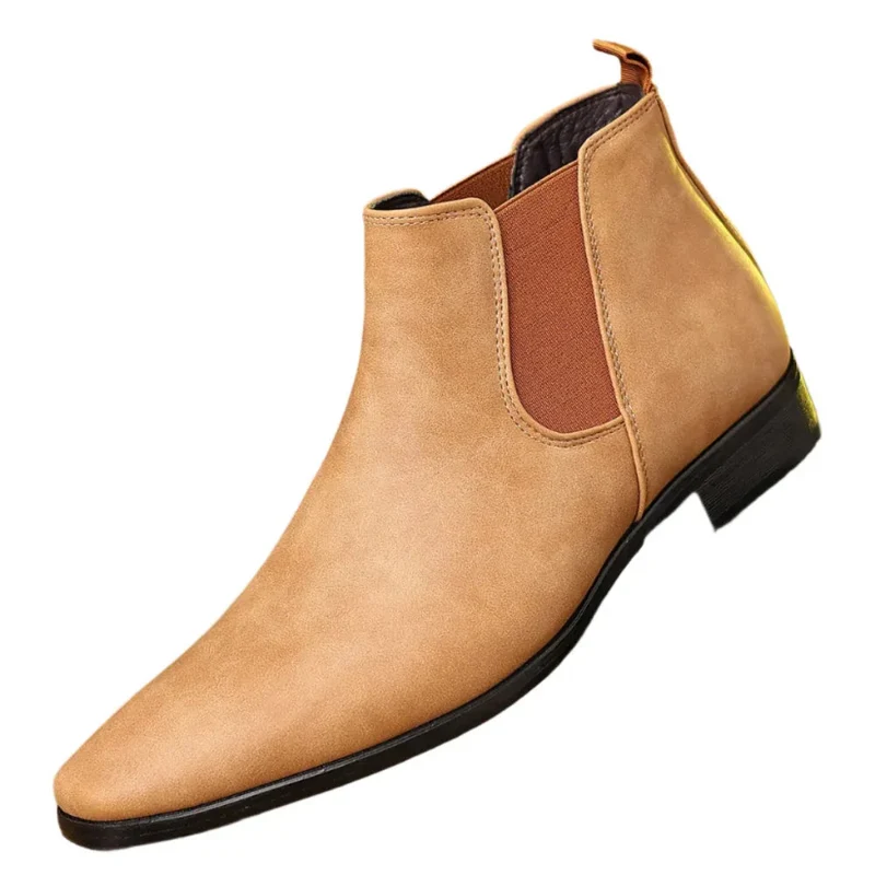 British Style Leather Boots Men's Shoes
