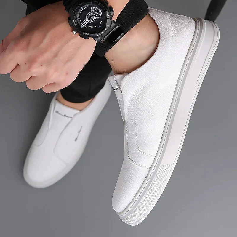 Casual And Comfortable Breathable Non-Slip Trendy Soft Bottom Rubber Round Toe Flat Heel Slip-On Shoes