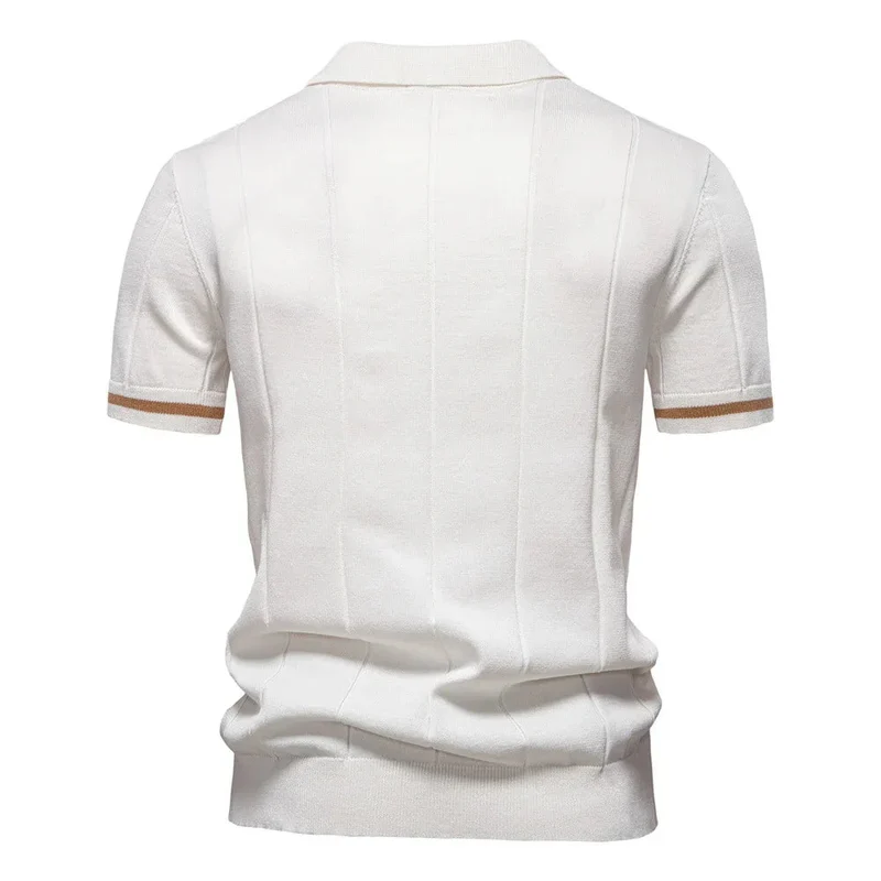 Men's Business Casual Woolen Polo Shirt