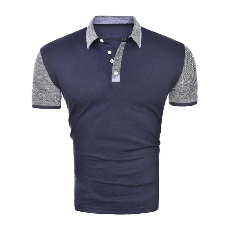 Fashion Men's Short Sleeve Buttoned Polo Shirt