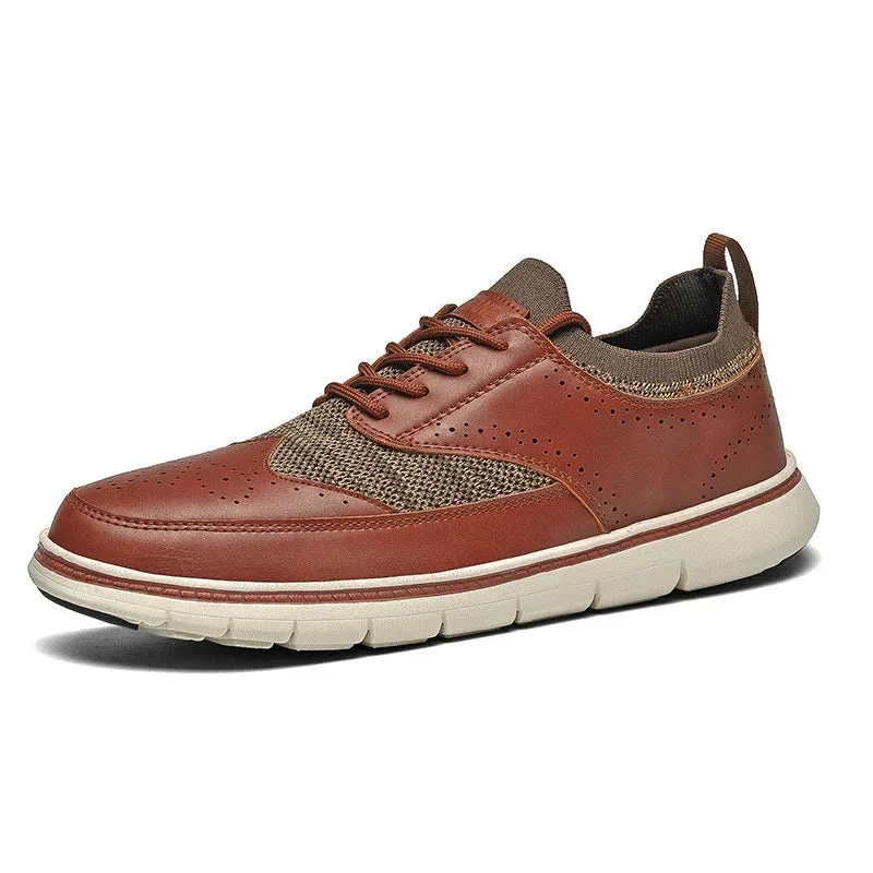 Men's British Style Casual Fashion Artificial Leather Shoes
