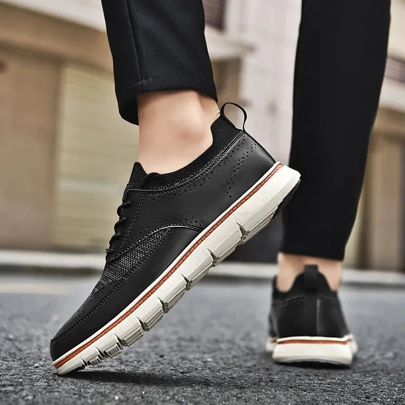 Men's British Style Casual Fashion Artificial Leather Shoes