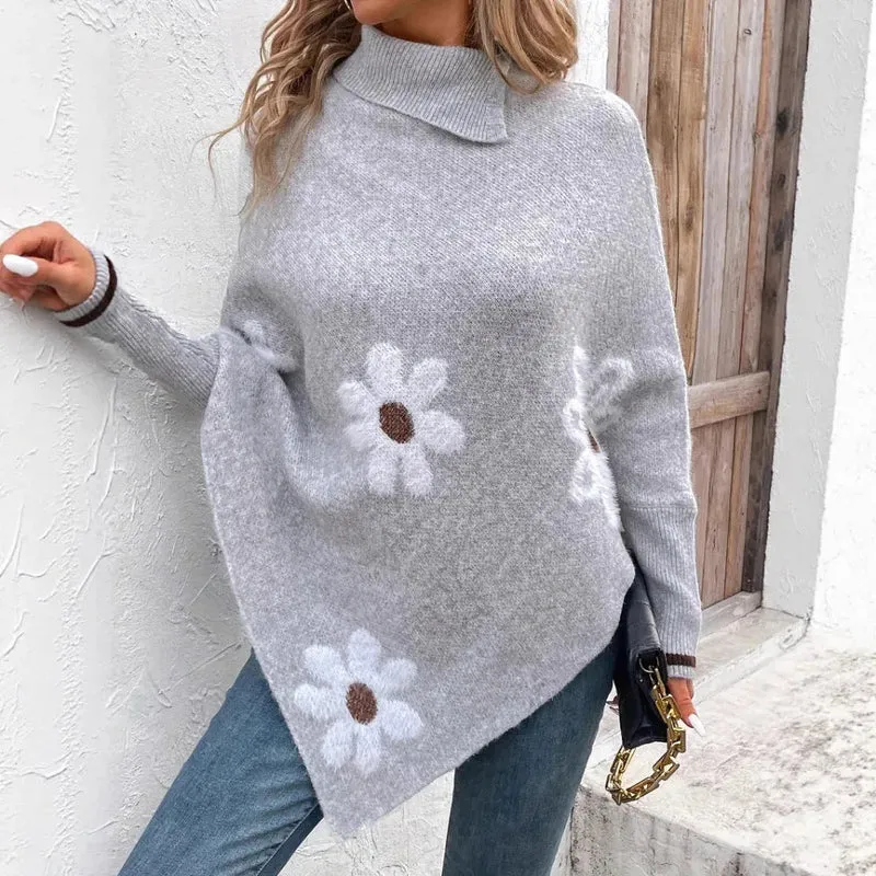 Pullover Flower Jacquard Women's Sweater