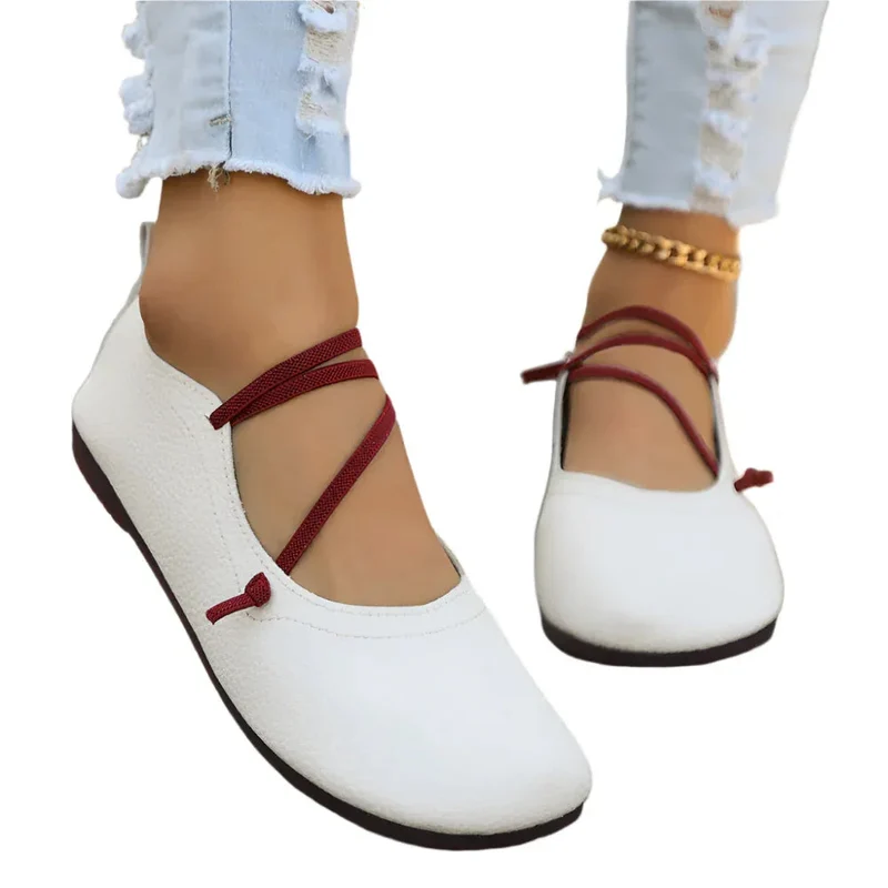 Fashion Square Toe Flats Shoes Shallow Slip-On Loafers Casual Cozy Shoes