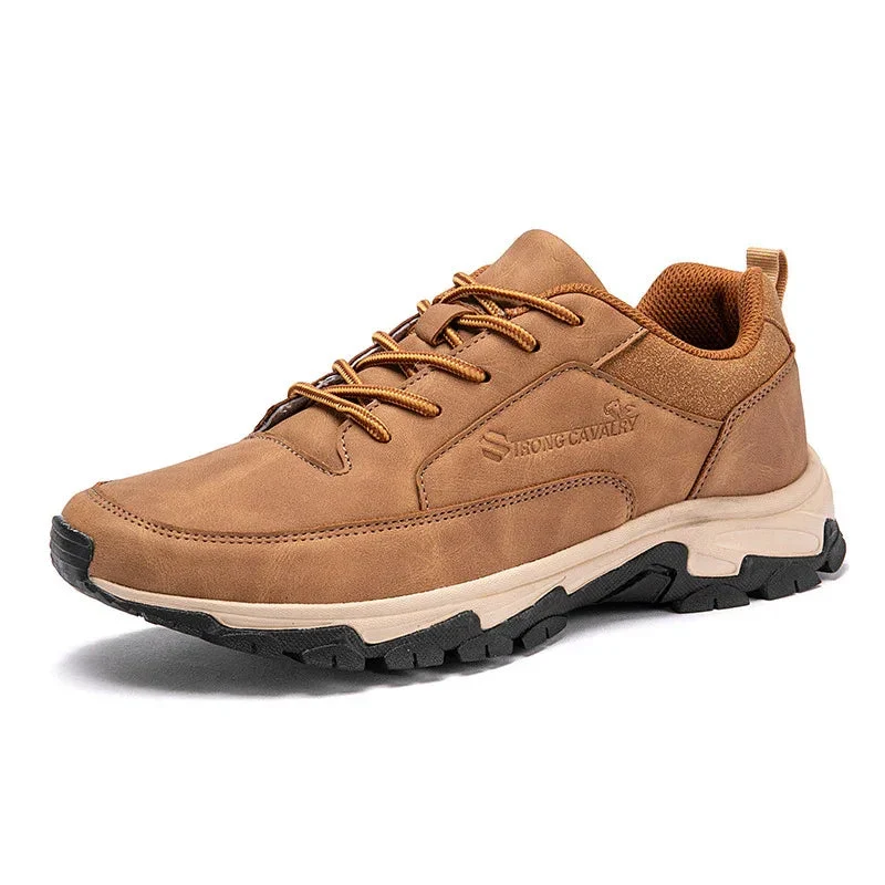 Leather Waterproof Men's Casual Running Board Shoes