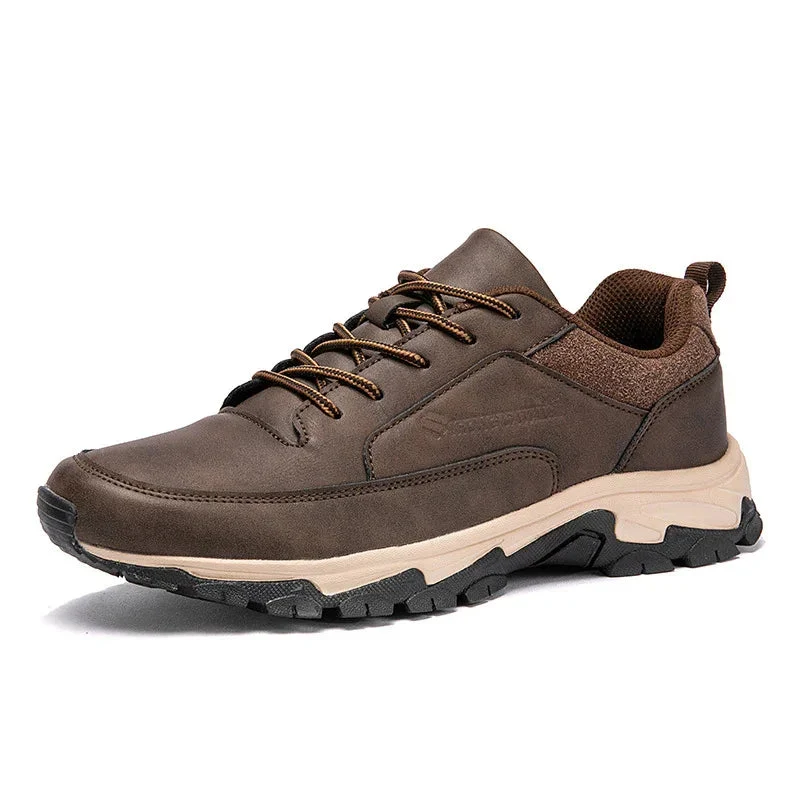 Leather Waterproof Men's Casual Running Board Shoes