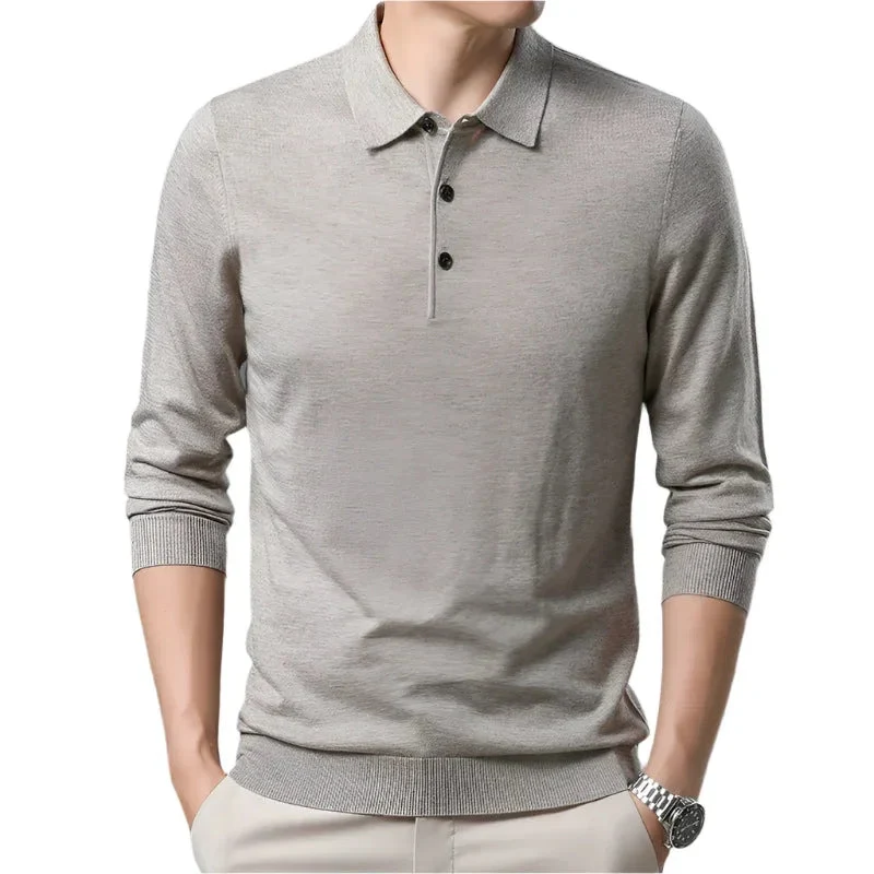 Men's Woolen Spring And Autumn Solid Color Sweater