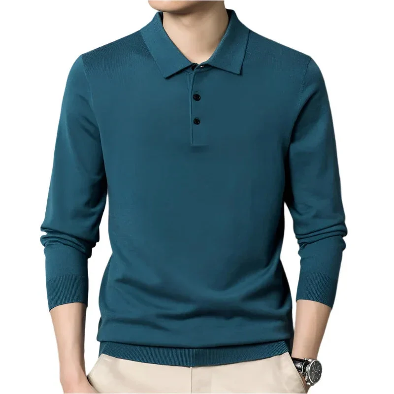 Men's Woolen Spring And Autumn Solid Color Sweater