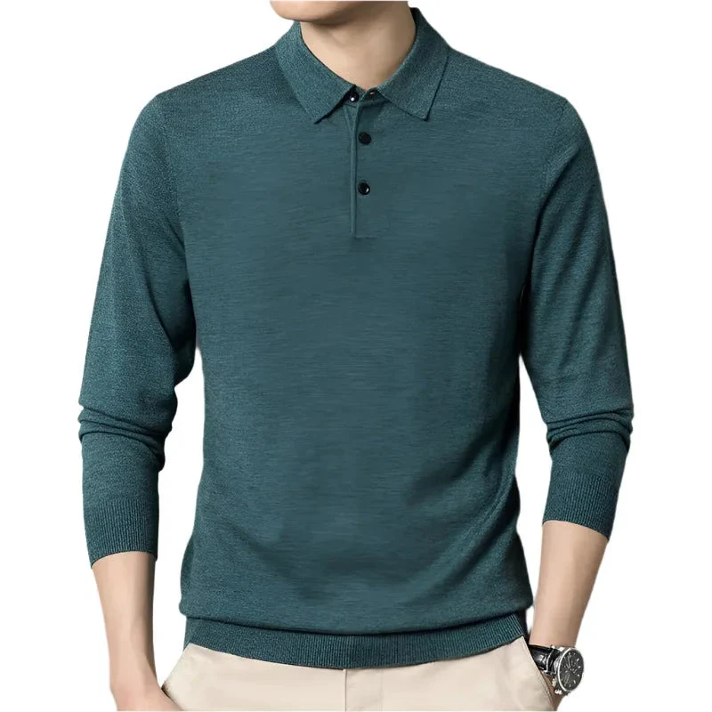 Men's Woolen Spring And Autumn Solid Color Sweater