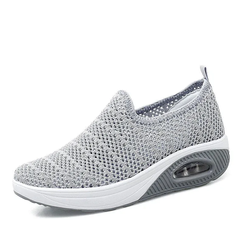 Women's Fashion Shoes Fly-Knit Breathable Outdoor Sneakers