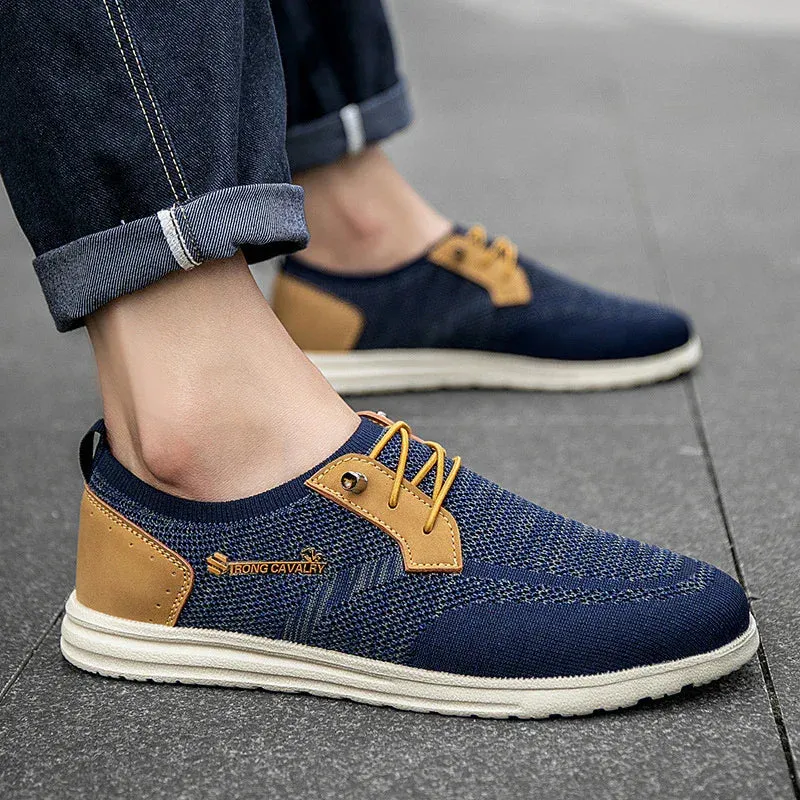 Casual Slip-On Mesh Shoes Lightweight Breathable Loafers Men Walking Running Sports Shoes