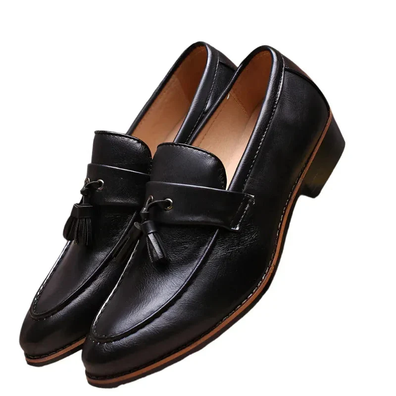 British Retro Slip-On Shoes Tassel Casual Loafers For Men