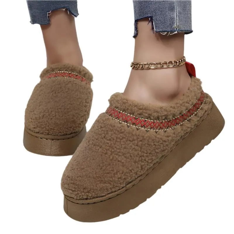 Women's Winter Indoor & Outdoor Thick-Soled Plush Shoes Slippers