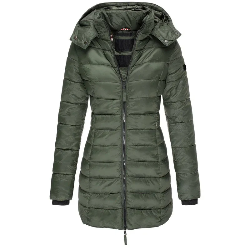 Long Warm Women's Quilted Jacket