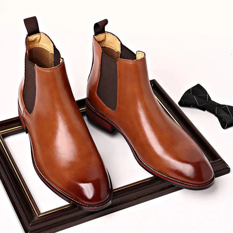 Men's Autumn Breathable Pointed Toe Chelsea Boots