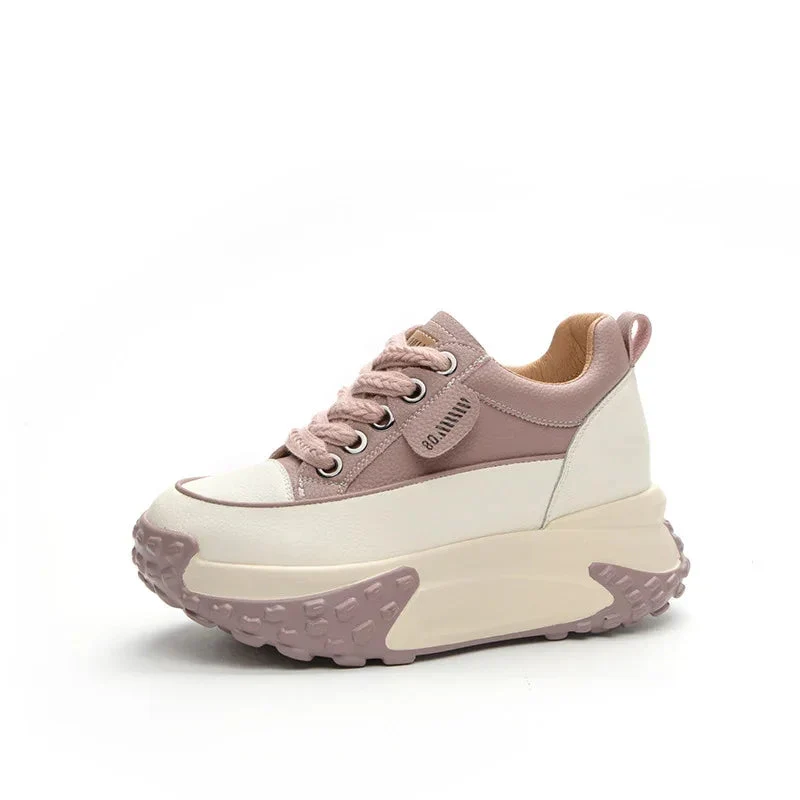 Women's Retro Sneakers Fashionable And Personalized Platform Shoes