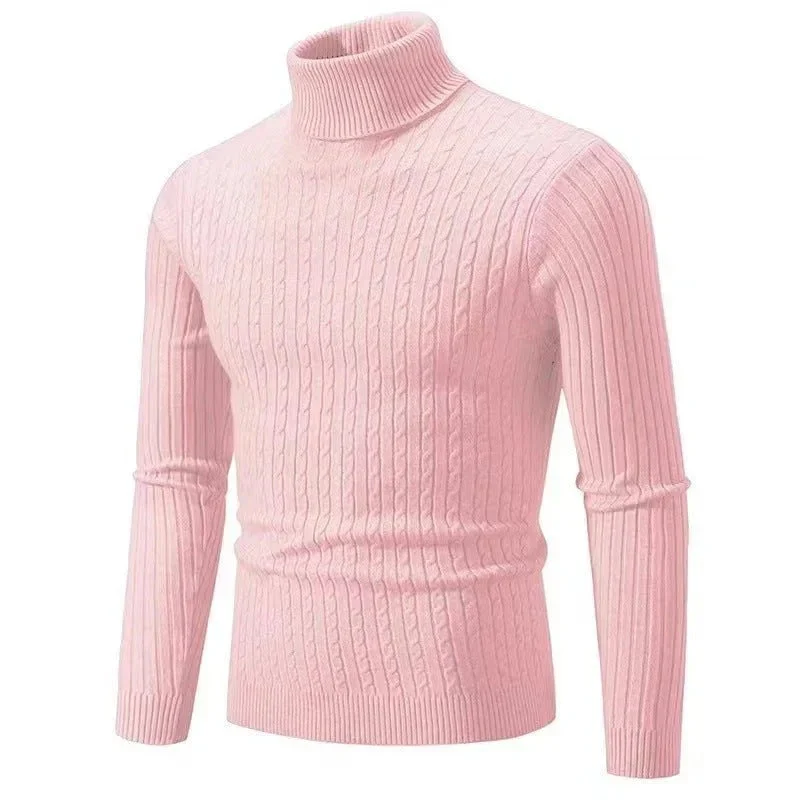 Men's Casual Retro Knitted Turtleneck Sweater