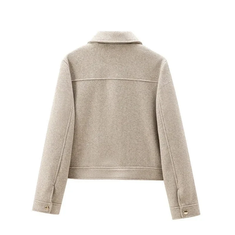 Women's Soft Zipper Jacket Coat