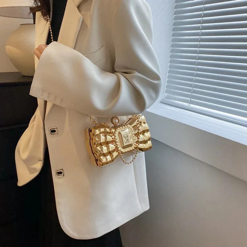 Bow Tie Shaped Chain Handbag For Women