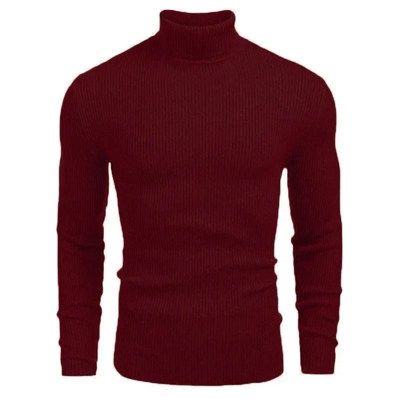 Men's Slim-Fit Turtleneck Long-Sleeved Sweater