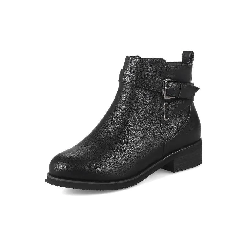 Low Round Toe Martin Boots Shoes For Women