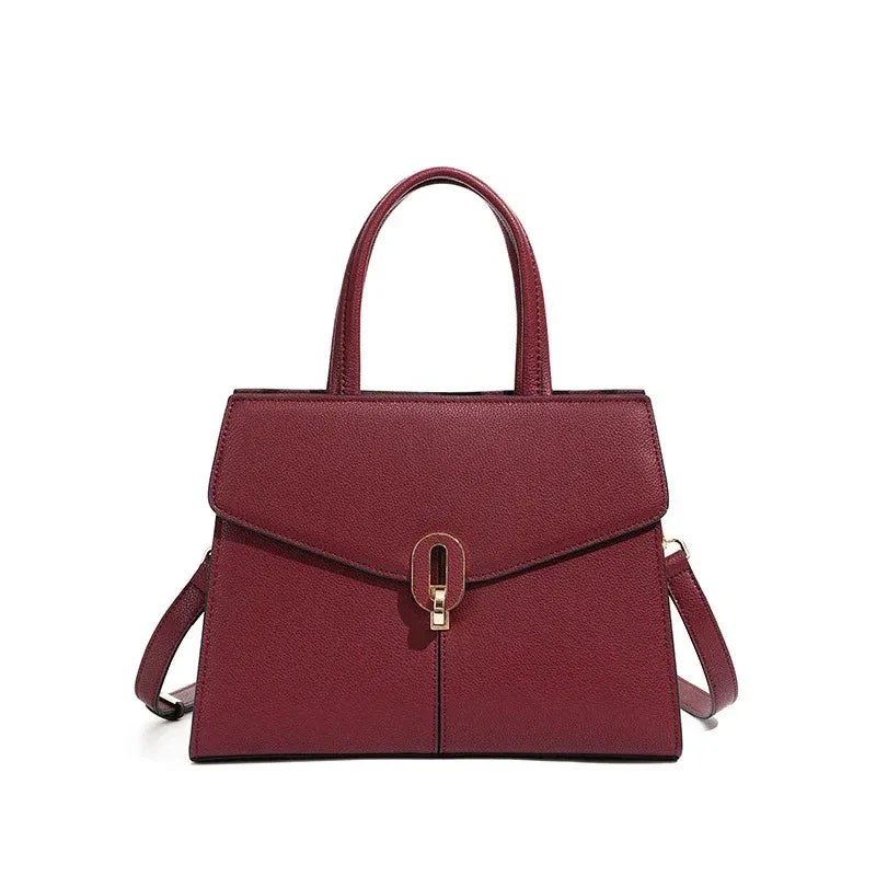 Leather Commuting High-Grade Handbag For Women