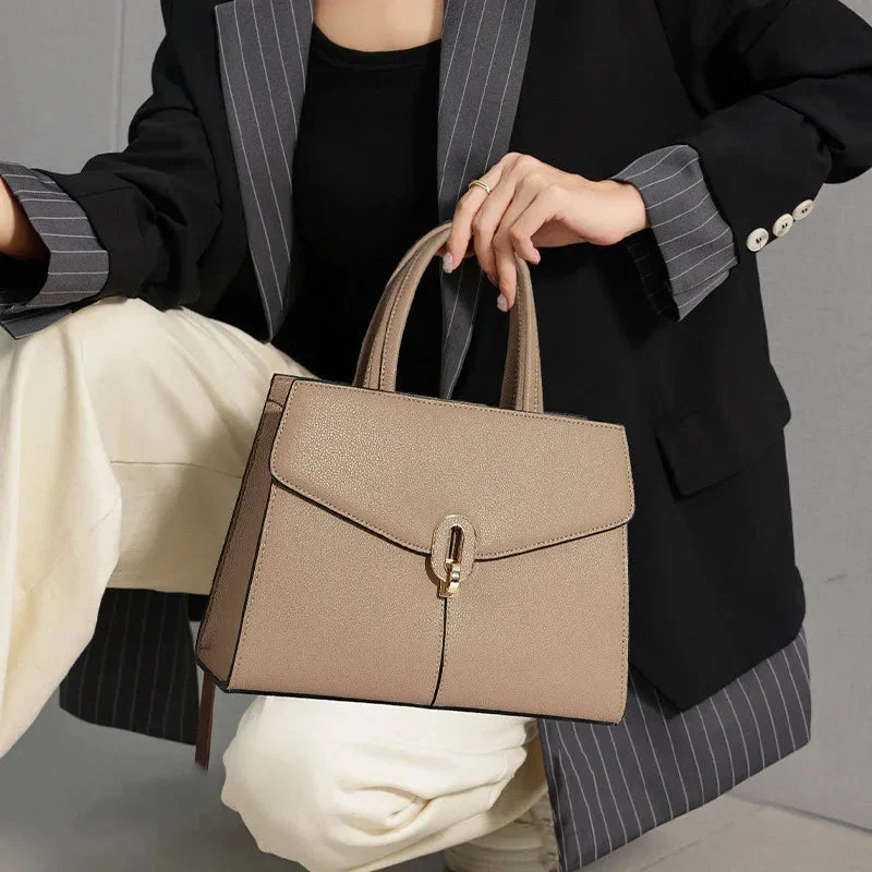 Leather Commuting High-Grade Handbag For Women