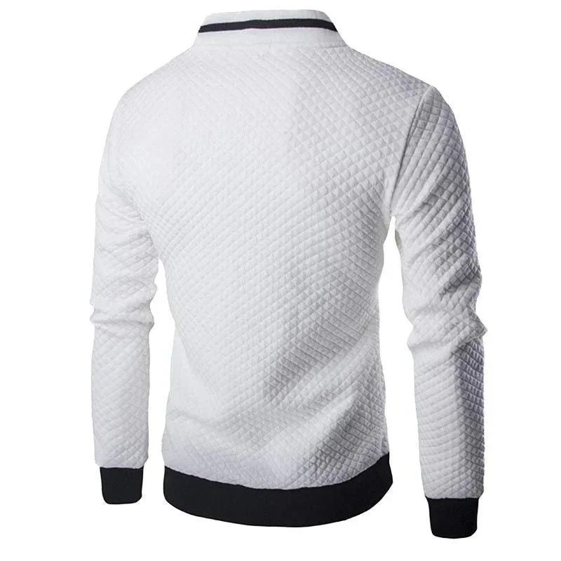 Men's Zipper Mock Neck Sweater