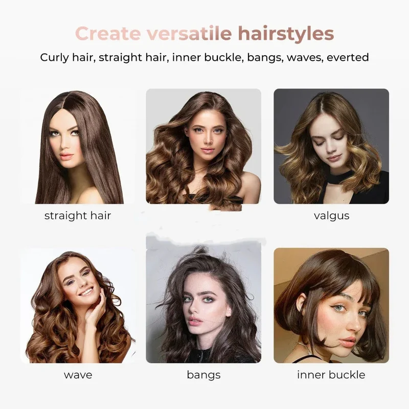 High Power Hair Straightener And Curling Iron Heating Brush For Hair Styling