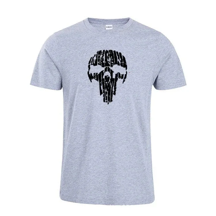 Broken Skull Cotton T-Shirts For Men