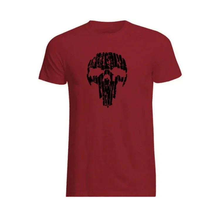 Broken Skull Cotton T-Shirts For Men