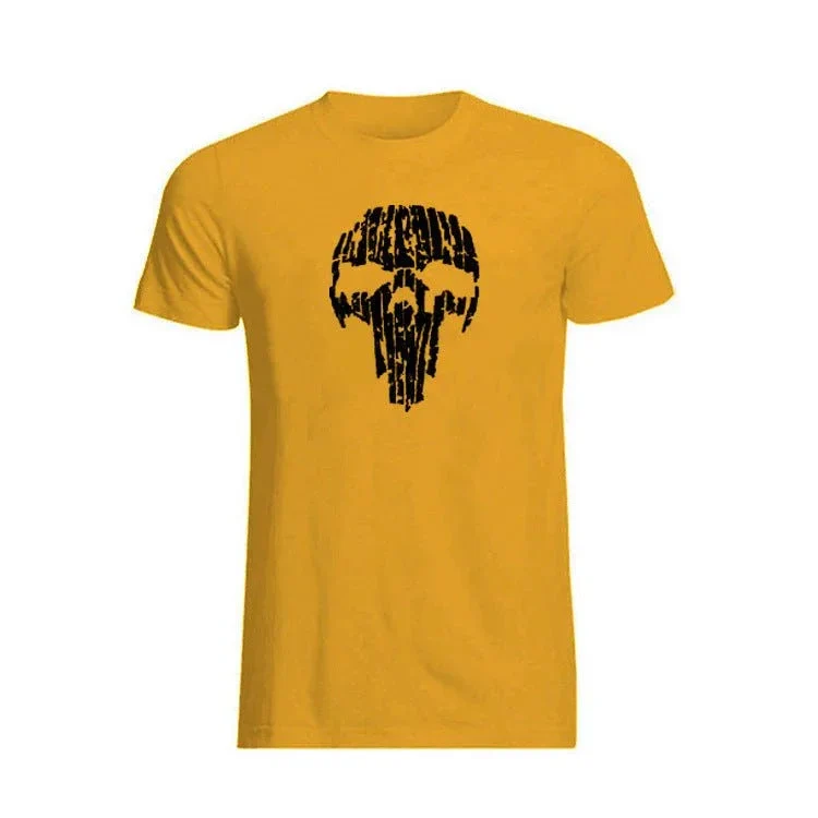 Broken Skull Cotton T-Shirts For Men