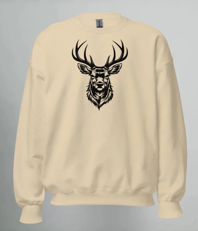 SWEATSHIRT BLACK DEER